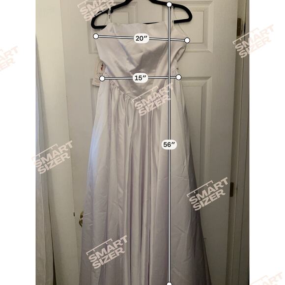 Beautiful White Satin Wedding Dress/Gown Size 12 - Picture 3 of 7